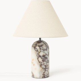 Candeeiro de mesa com base em mármore Calacatta Viola Gia