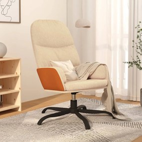 vidaXL Cadeira de descanso tecido cor creme