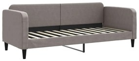 Sofá-cama com gavetão 80x200 cm tecido cinzento-acastanhado