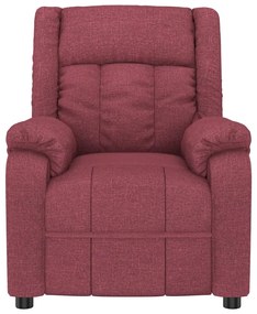 Poltrona elétrica reclinável tecido vermelho tinto