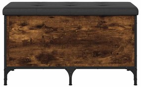 Banco de arrumação 82x42x45cm derivados madeira carvalho fumado