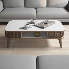 Mesa de Centro Eylül – Branco – 105x34,6x60 cm