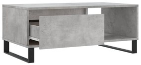 Mesa de centro 90x50x36,5 cm derivados madeira cinzento cimento