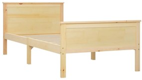 Estrutura de cama 90 x 200 cm madeira de pinho maciça