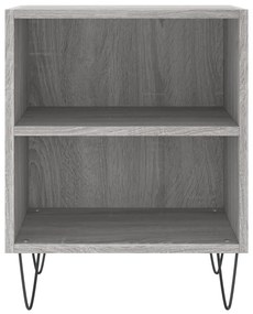Mesas cabeceira 2pcs 40x30x50 cm derivados madeira cinza sonoma