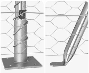 Cerca Hexagonal vidaXL 0.8x50 m Aço Galvanizado
