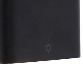 Candeeiro de parede exterior moderno preto 11,5 cm com LED IP65 - Batt Moderno