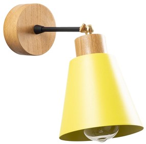 Candeeiro de Parede Manavgat – Amarelo – Diâmetro 14 cm x Altura 25 cm