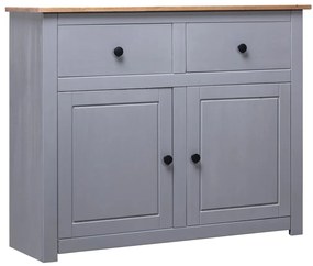 282698 vidaXL Aparador 93x40x80 cm pinho maciço Panama cinzento