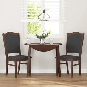 Cadeiras de jantar com almofadões 2 pcs madeira maciça castanho