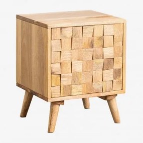 Pack De 2 Mesas De Cabeceira Retangulares 40x35 Cm Em Madeira De Manga Jaralson Madeira De Manga - Sklum