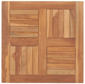 vidaXL Tampo de mesa 60x60x2,5 cm madeira de teca maciça