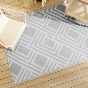 Tapete de exterior 120x180 cm 140x200 PP cinzento