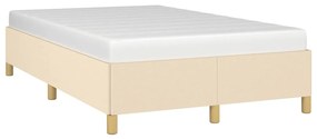Estrutura de cama sem colchão 120x190 cm tecido creme
