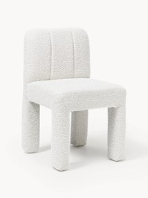 Cadeira de jantar estofada em bouclé Lukas