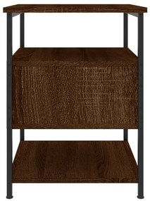 Mesas de cabeceira 2 pcs derivados de madeira carvalho castanho