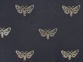 Conjunto de 2 almofadas decorativas em veludo preto 45 x 45 cm YUZURI Beliani
