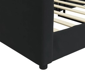 Sofá-cama 100x200 cm veludo preto