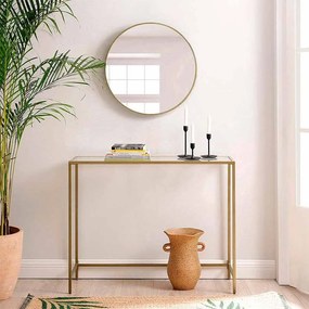 Mesa consola moderna 100 x 35 x 80 cm dourado