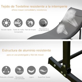 Conjunto 2 Espreguiçadeiras Ergonômicas Dobráveis em Forma de S com Es