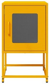 Mesa de cabeceira 36x39x60,5 cm aço laminado a frio mostarda