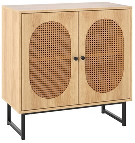 Sapateira com 2 gavetas dobráveis, organizador de sapatos independente, armário rústico para armazenamento de sapatos - natural