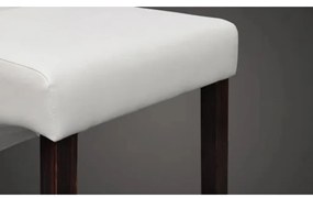Cadeiras de jantar 2 pcs couro artificial branco