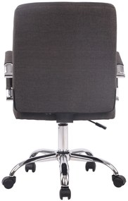 Cadeira de escritório Deli PRO em tecido com estrutura cromada 59 x 91-101 x 63 cm Cinzento escuro