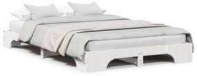 Estrutura de Cama Branca Madeira 140 x 190 cm Estrutura de Cama