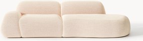 Módulo com chaise longue em bouclé Wolke (3 lugares)