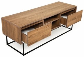 Móvel TV Laxus – Nogueira e Preto – 140 cm x 50 cm x 40 cm