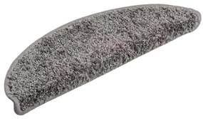Tapetes de escada 15 pcs 56x17x3 cm cinzento