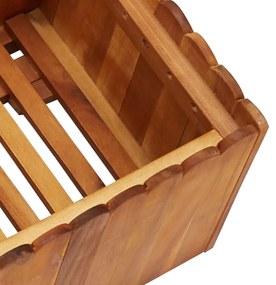 Vaso/floreira de jardim 100x30x25 cm madeira de acácia maciça
