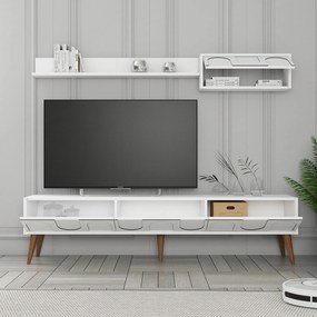 Unidade TV Lyon – Branco e Nogueira – 180x44x35 cm