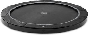 Trampolim redondo desportivo InTerra ao nível do solo ø427 cm - preto