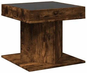 Mesa de centro c/ LEDs 50x50x45 madeira processada