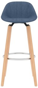 Bancos de bar 2 pcs tecido azul