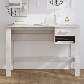 Secretária 110x40x75 cm pinho maciço branco