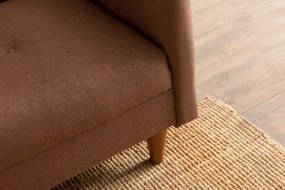 Sofá-Cama 3 Lugares Hiko – Castanho – 200 x 83 x 75 cm