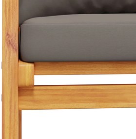 Conjunto de jardim com almofadão madeira de acácia maciça