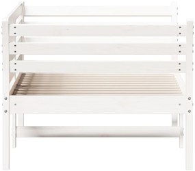 Cama dia sem colchão branco 100x200 cm pinho de madeira maciça