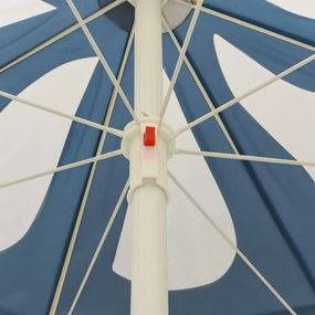 Guarda-sol de praia 240 cm azul