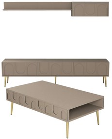 Conjunto de Mobiliário de Sala Lyon – Atlas Gold – Medidas Variadas