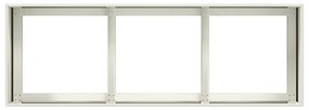 Vaso floreira 120x40x40 cm aço laminado a frio branco