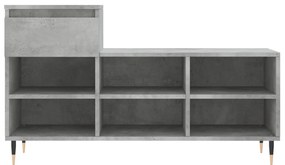 Sapateira 102x36x60 cm derivados de madeira cinzento cimento