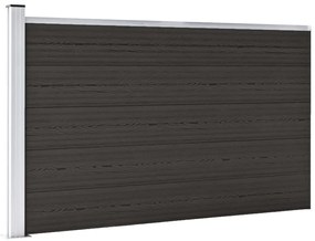Painel de vedação WPC 175x105 cm preto