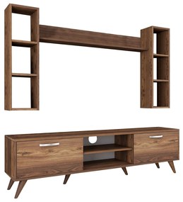 Conjunto de Móvel de TV "Askel" M2 – Design Moderno em Nogueira