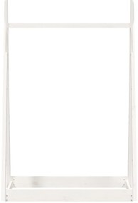 Suporte para roupas 100x45x150 cm madeira pinho maciça branco