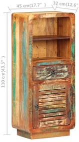 Armário alto 45x32x110 cm madeira recuperada maciça