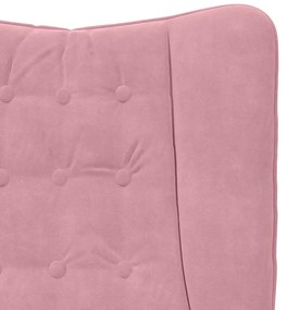 Cadeira Relaxante vidaXL Veludo Rosa